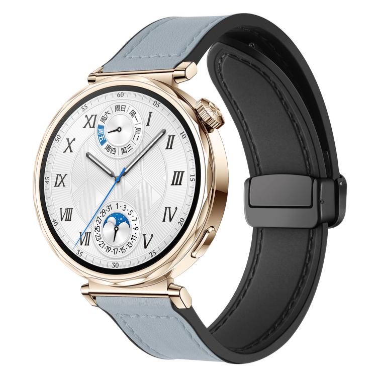 xDfind Crazy Horse Pattern Silicone Skin Magnetic Buckle Watch Band