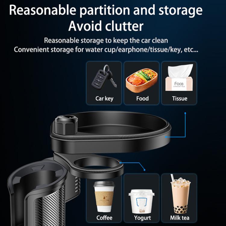 Yesido C180 3 in 1 Car Multi-function Tray Water Cup Holder, C180