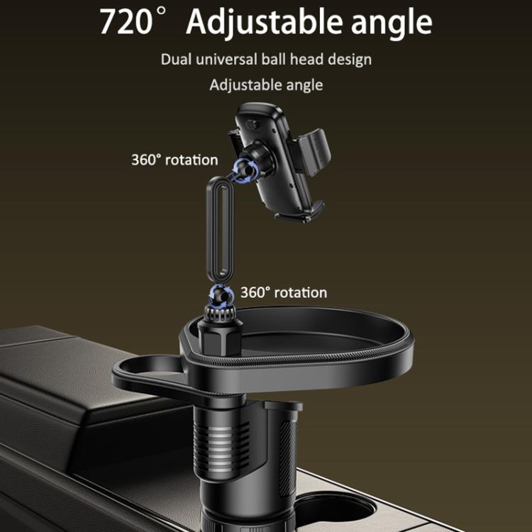 Yesido C274 4 in 1 Car Multi-function Tray Water Cup Phone Holder, C274