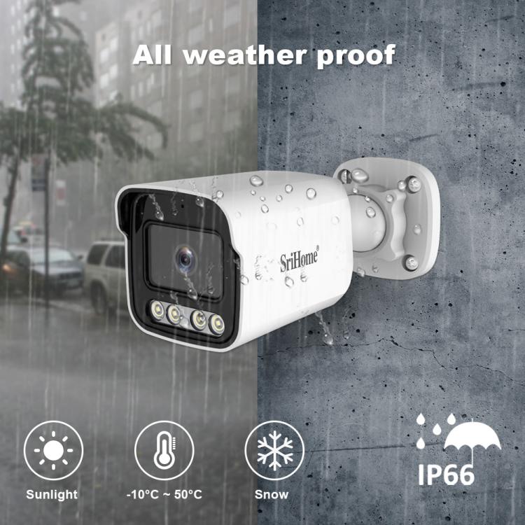 SriHome NVS005-POE065 5MP HD 4-CH POE Camera Network Video Recorder Kit, 5MP 4-CH