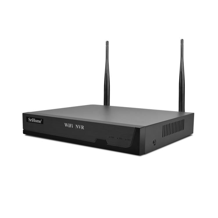 SriHome NVS001-IPC037 2MP HD 4-CH NVR WiFi IP Camera Kit, EU Plug, US Plug, UK Plug, AU Plug