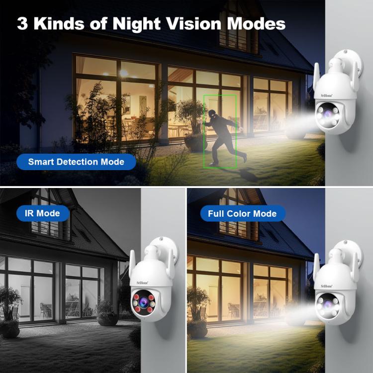 SriHome NVS009-IPC059 5MP 4-CH NVR WiFi IP Camera Kit, EU Plug, US Plug, UK Plug, AU Plug