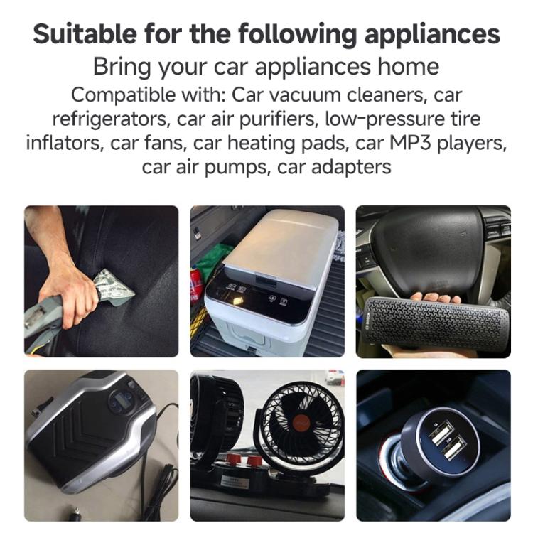 220V to 12V 10A Car to Home Converter Dedicated Inverter for Car Refrigerator, Plug Type: EU Plug