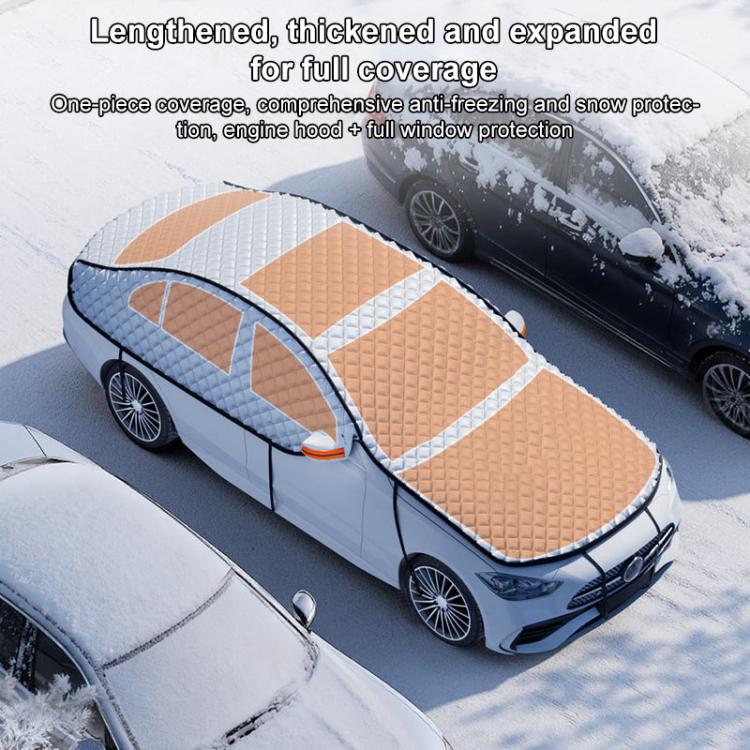 SUITU ST-4019 Car Aluminized Film Anti-Frost Snow and UV Protection Half Car Cover, Universal SUV Model, Universal Thickened SUV Model, Universal Hatchback, Universal Sedan, Universal Thickened Sedan