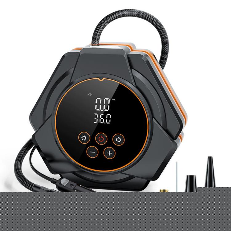 SUITU Car Triangular Air Pump Electric Air Tire Inflator, Button Version, Touch Screen Version