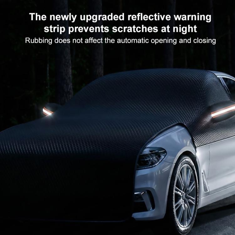 SUITU ST-3964 Universal Car Oxford Fabric Snowproof Sunshade Half Car Cover Protective Cover