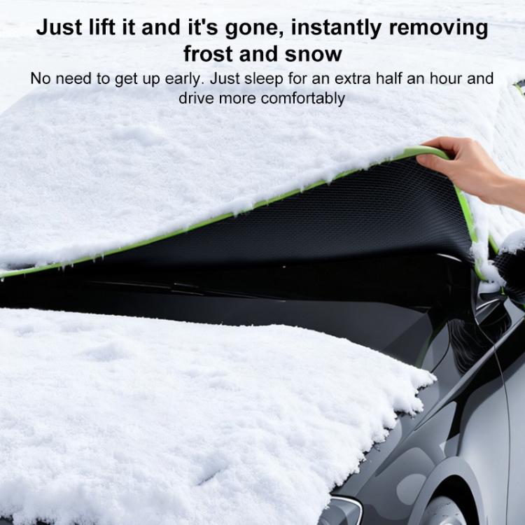 SUITU ST-3960 Universal Car Oxford Fabric Snow and Sun Protection Magnetic Front Windshield Half Cover