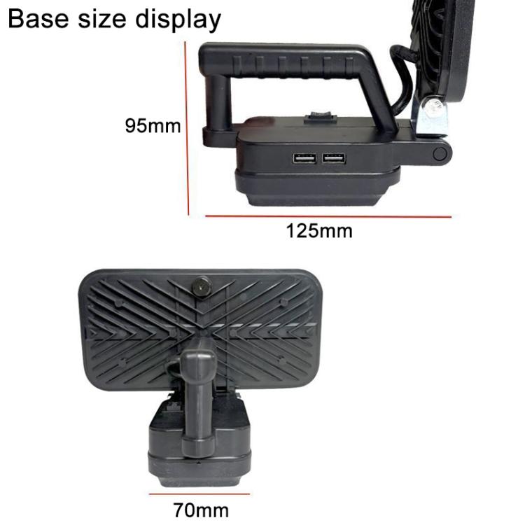 Outdoor Portable Dual USB LED Emergency Work Light, For Makita Battery Slot, 3 inch Square High Beam, 4 inch Square High and Low Beam, 5 inch Square High and Low Beam, 8 inch Square High and Low Beam