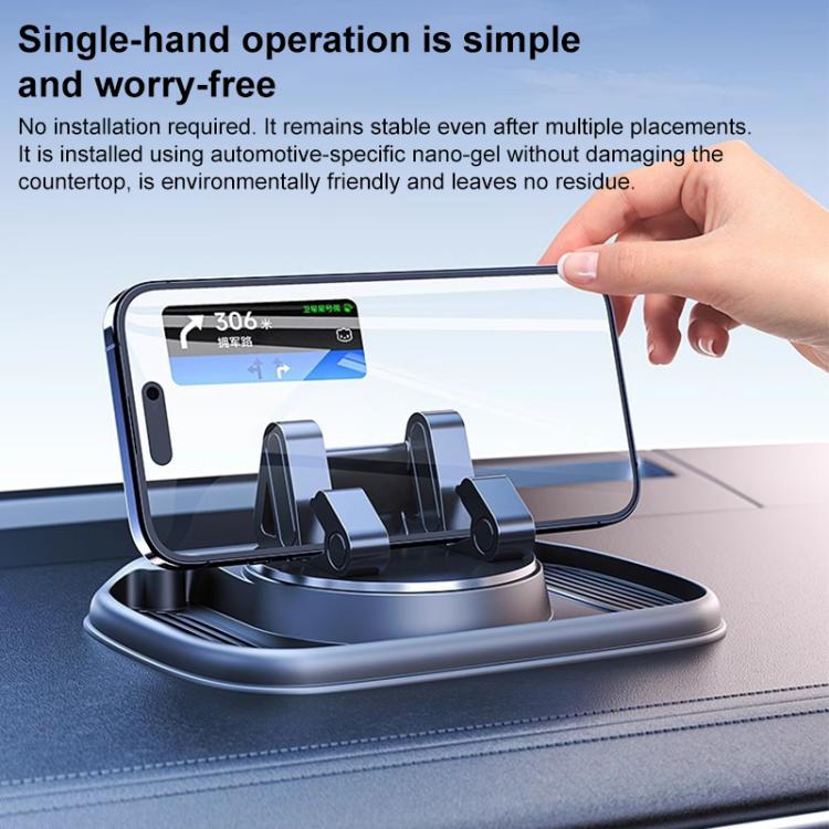 Car 3 in 1 Anti-Slip Storage Rotating Parking Number Plate Dashboard Phone Holder
