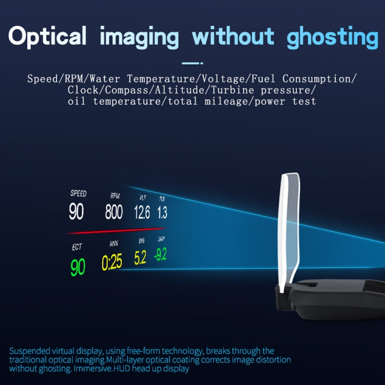 C2 Car HUD Head-up Display GPS Digital Meter Water Temperature / Voltage / Speed, C2
