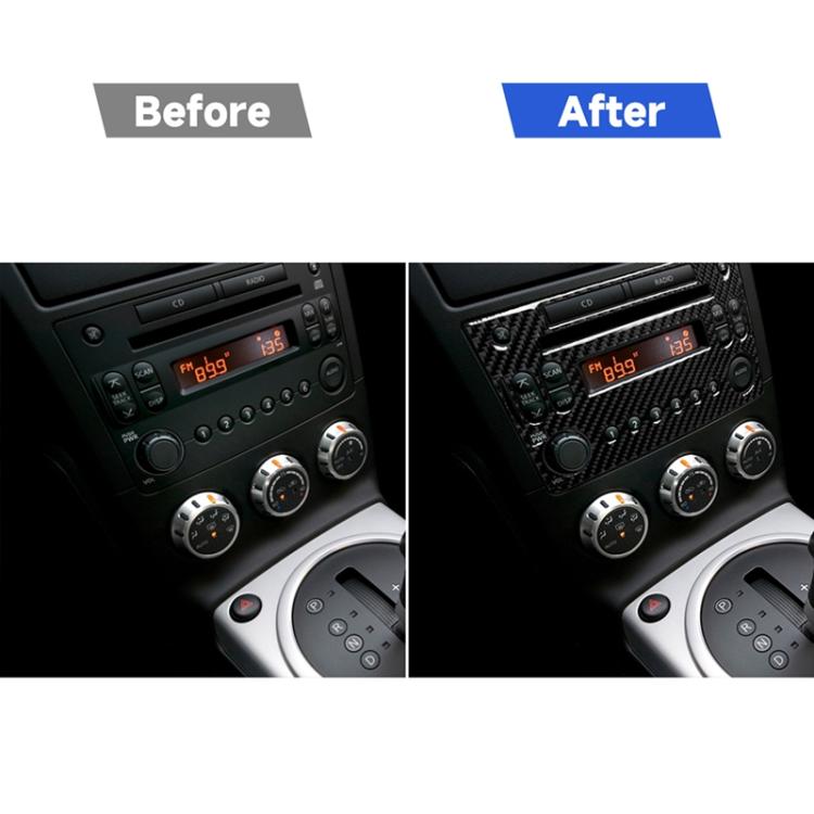Car Carbon Fiber CD Radio Player Panel Decorative Sticker for Nissan 350z 2006-2009, CD Radio Player Panel
