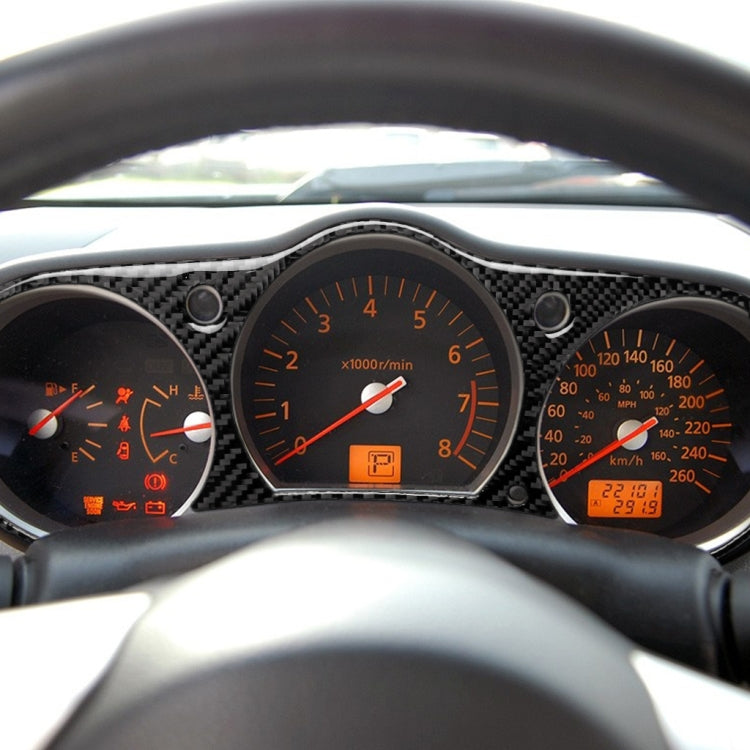 Car Carbon Fiber Speedometer Surrounded Decorative Sticker for Nissan 350z 2006-2009, Speedometer Surrounded