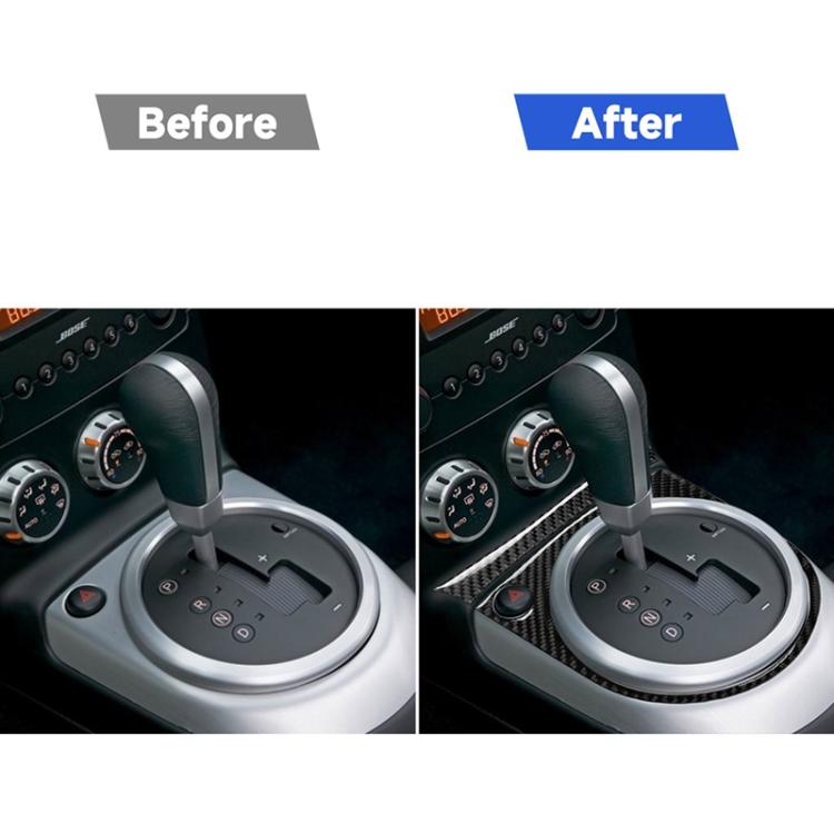 Car Carbon Fiber Gears Panel Decorative Sticker for Nissan 350z 2006-2009, Right Drive, Gears Panel, Right Drive