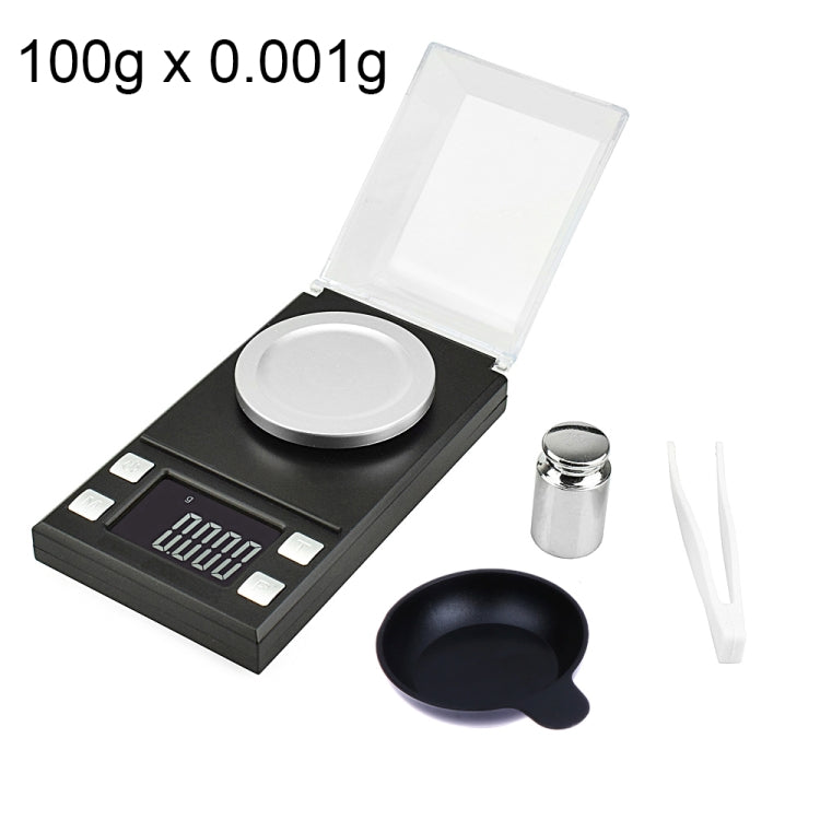 MH-8028 100g x 0.001g High Accuracy Digital Electronic Portable Jewelry Diamond Gem Carat Lab Weight Scale Balance Device with 1.6 inch LCD Screen, 100g/0.001g