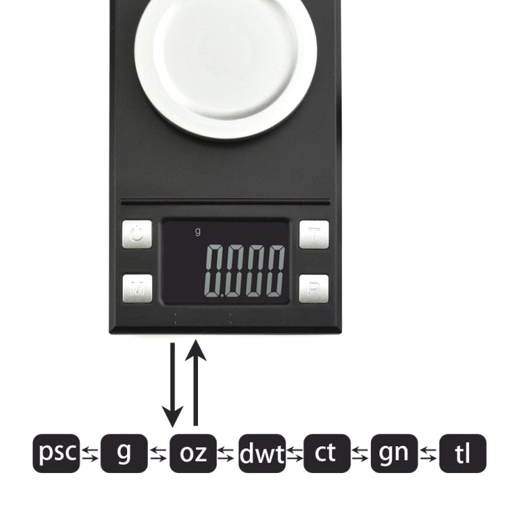 MH-8028 100g x 0.001g High Accuracy Digital Electronic Portable Jewelry Diamond Gem Carat Lab Weight Scale Balance Device with 1.6 inch LCD Screen, 100g/0.001g