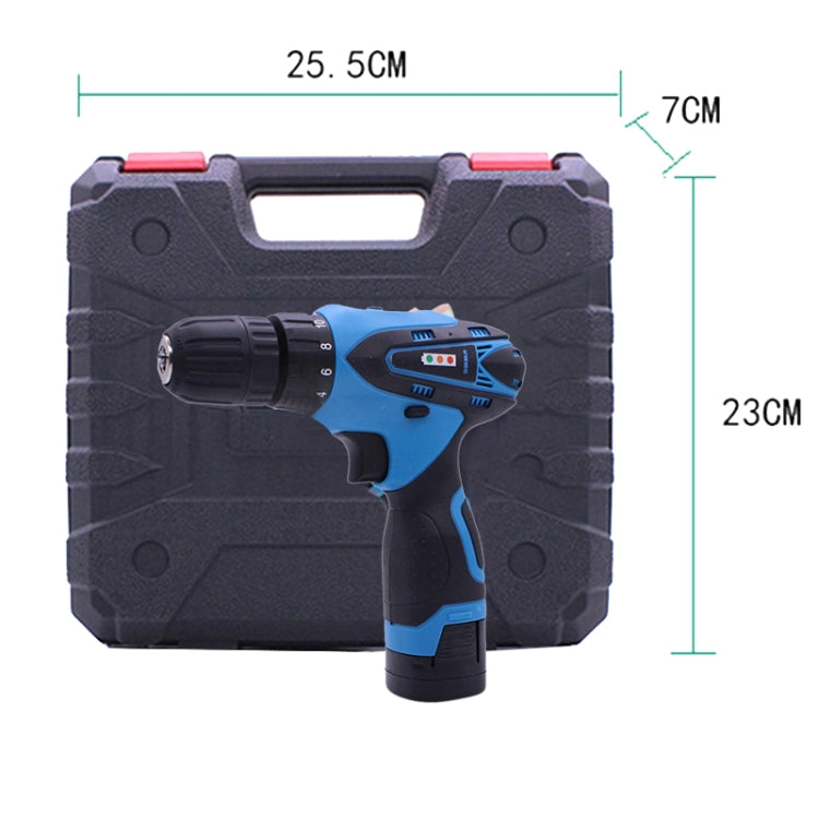 VOTO 16.8V Stepless Speed Regulation Rechargeable Hand Drill Set Electric Drill Power Tools with LED Light, AC 220V, US Plug, Random Color Delivery, 16.8V Dual Speed