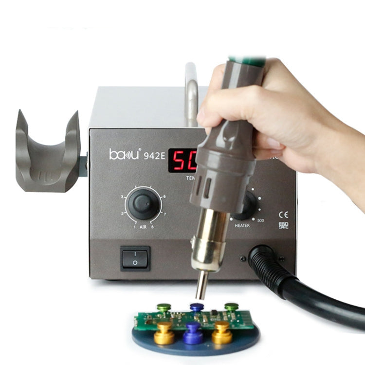 BAKU BA-942E 220V Digital Display Adjustable Temperature Hot Air Gun Desoldering Station Set, EU Plug, BA-942E