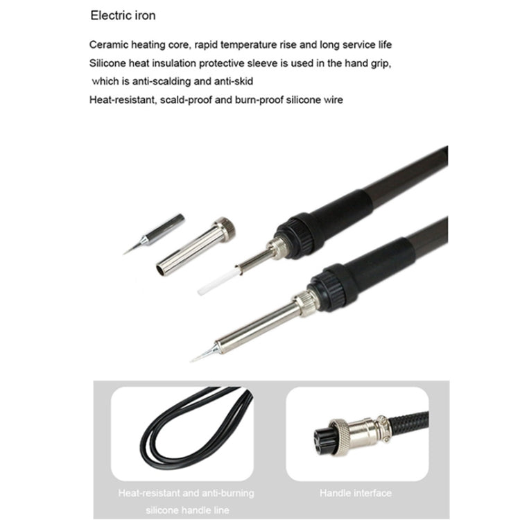 BAKU BA-942C 110V 1000W 2 in 1 Digital Display Adjustable Temperature Hot Air Gun Set, US Plug, BA-942C