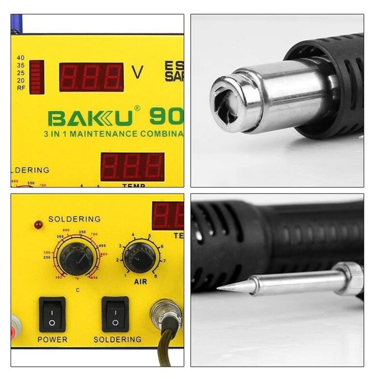 BAKU BK-909 BGA Rework Solder Station Hot Air Gun Welder Equipment, EU Plug, BAKU BK-909 (US Plug), BAKU BK-909 (EU Plug)