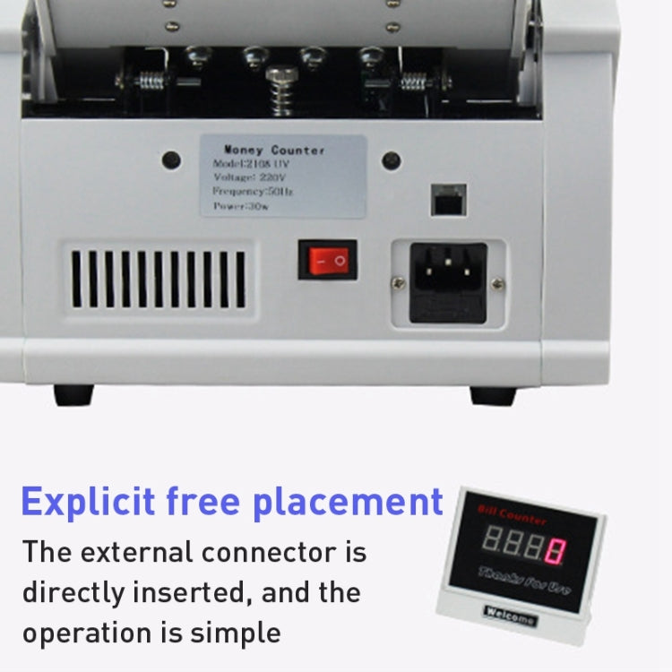 2108UV/IR 220V Multi-Currency Money Counter, Specification: US Plug, 220V US Plug