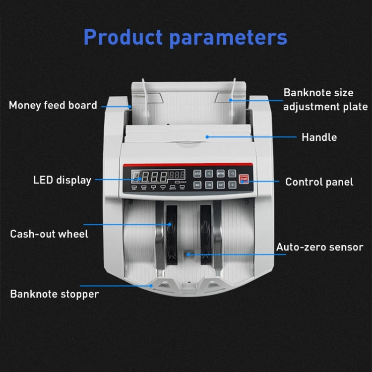 2108 UVMGIR Multi-Currency Multifunctional Money Counter, Specifications:AU Plug, AU Plug
