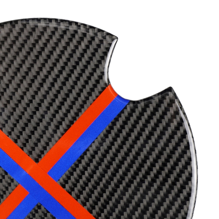 Red Blue Color Car Fuel Tank Cover Carbon Fiber Decorative Sticker for BMW Mini Cooper R50 / R52 / R55 / R56 / R57 / R58 / R59 / R60 / R61 / F55 / F56, For BMW Mini R50 (Red Blue Color)