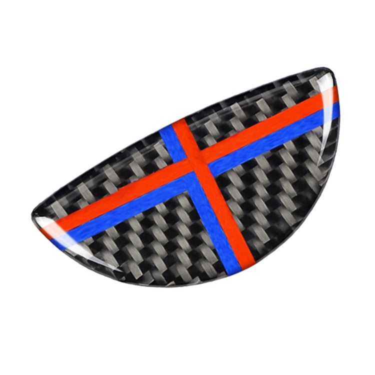 4 PCS Red Blue Color Car F Chassis Door Handle Carbon Fiber Decorative Sticker for BMW Mini Cooper Clubman Countryman F55 / F54 / F60, For BMW Mini F60 (Red Blue Color)