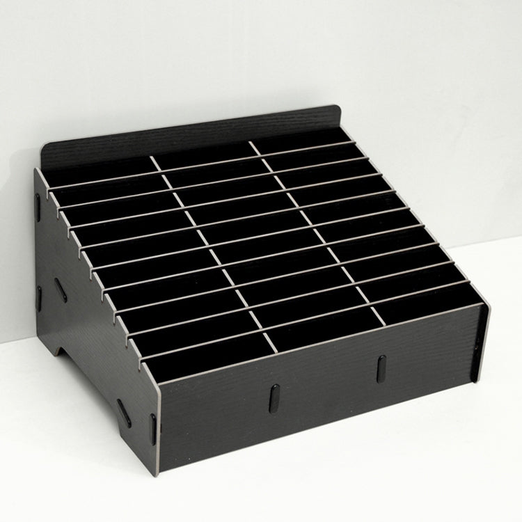 Wooden Multi-cell Mobile Phone Film Stand Desktop Display Rack, 30 Grids, Size: 31.5x23.5x18.5cm, 30 Grids, Green, 30 Grids, Black, 30 Grids, Pink