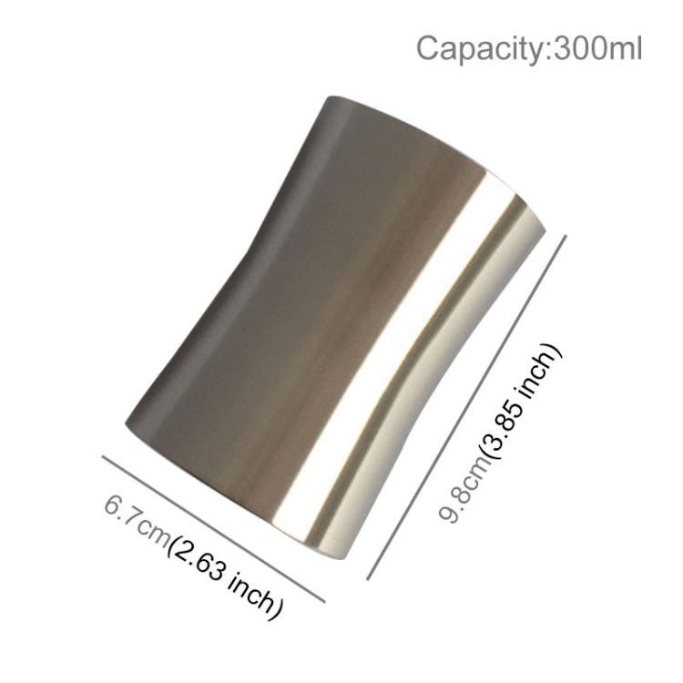 300ml  Fashion Waist Design Single Wall Electropolished Stainless Steel Beverage Cup(Silver), 300ml