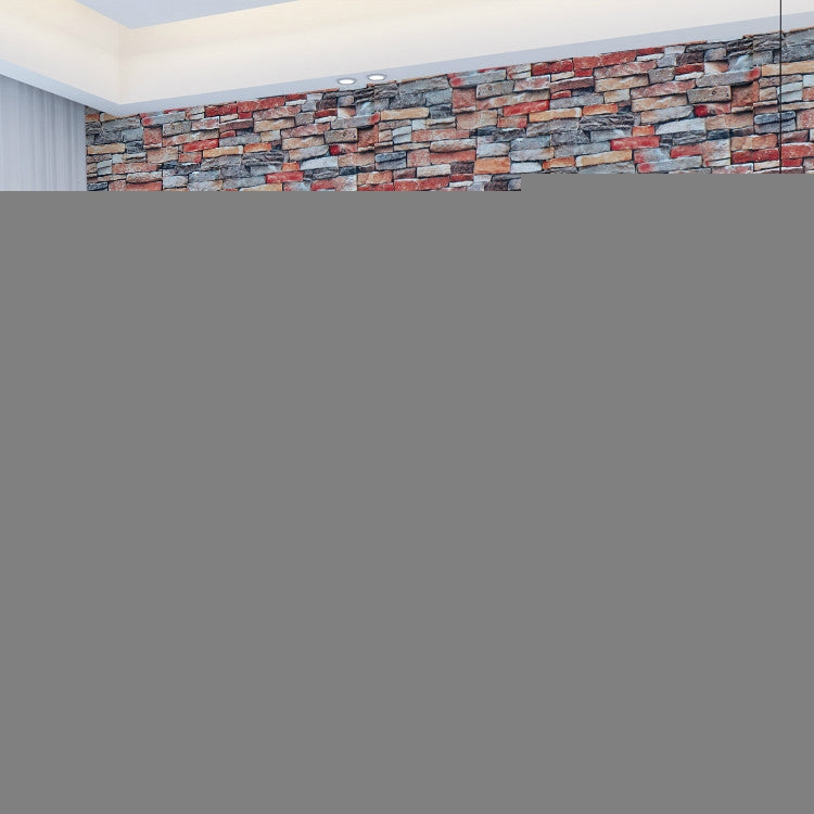 Creative 3D Color Stone Brick Decoration Wallpaper Stickers Bedroom Living Room Wall Waterproof Wallpaper Roll, Size: 45 x 1000cm, 3D color stone