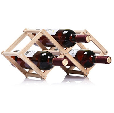 3 Bottles Racks Foldable Wine Stand Wooden Wine Holder Kitchen Bar Display Shelf, 3 Bottles