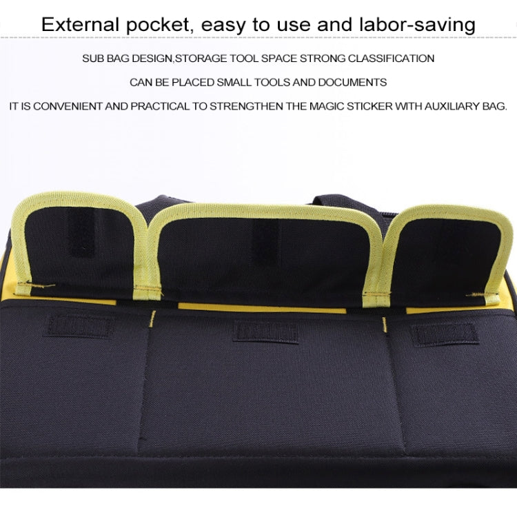 Multi-function Oxford Cloth Electrician Belt Pouch Maintenance Tools Handbag Shoulder Bag Convenient Hardware Tool Bag, Size : 19 inch, Size : 19 inch(Yellow), Size : 19 inch(Blue)