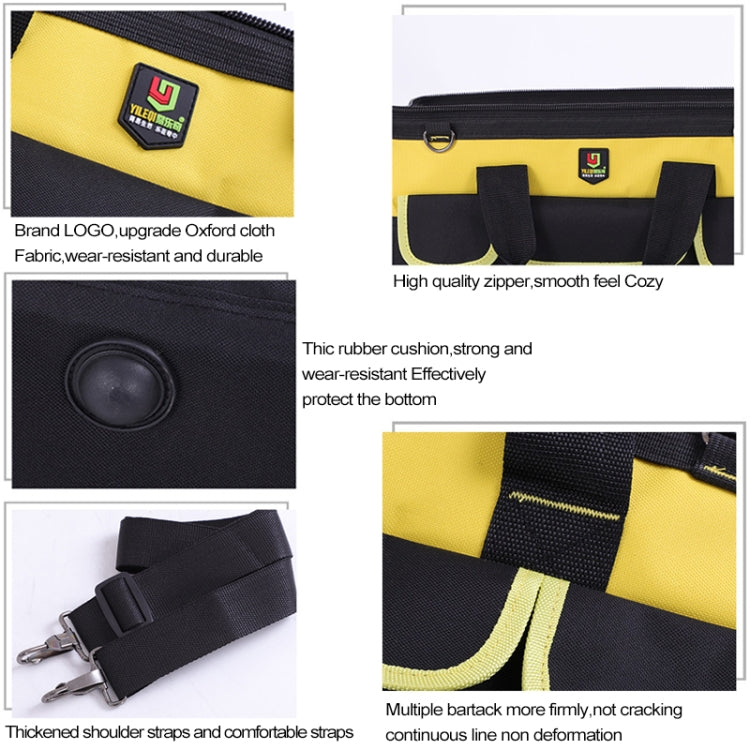 Multi-function Oxford Cloth Electrician Belt Pouch Maintenance Tools Handbag Shoulder Bag Convenient Hardware Tool Bag, Size : 19 inch, Size : 19 inch(Yellow), Size : 19 inch(Blue)