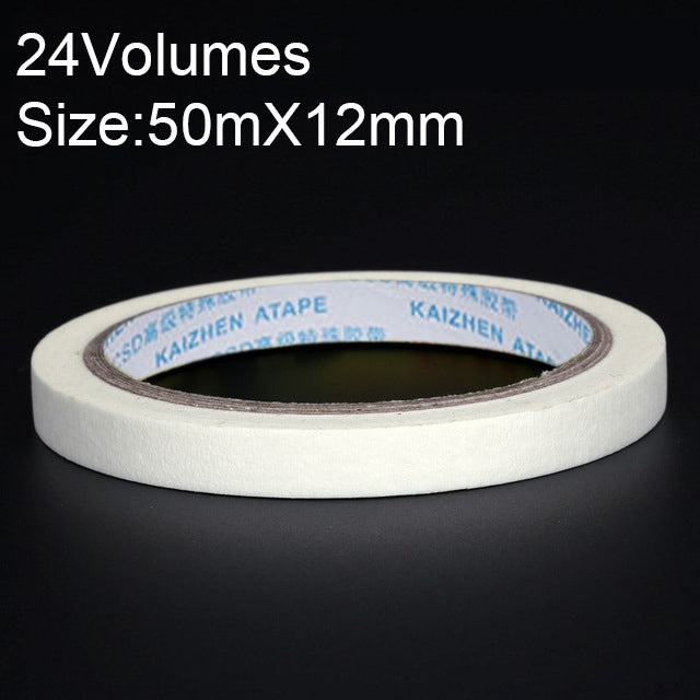 24 Volumes High Adhesion Decoration Spraying Masking office Writing Beautiful Paper Tape, Size: 50m x 12mm, Size: 50m x 12mm