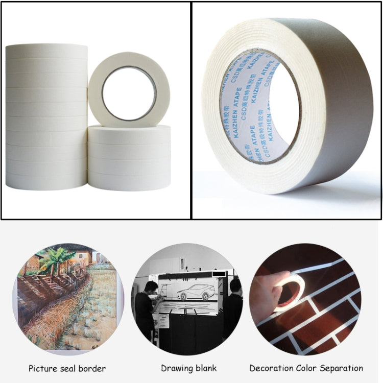 24 Volumes High Adhesion Decoration Spraying Masking office Writing Beautiful Paper Tape, Size: 50m x 12mm, Size: 50m x 12mm