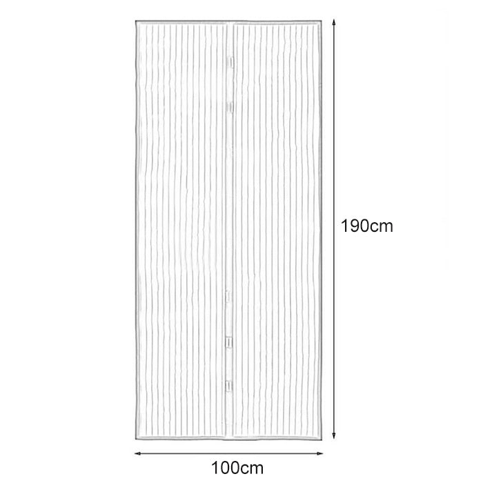 Magnetic Door Curtain Mosquito-proof Screen Door Curtain, Size:190x100cm, Size:190x100cm(Beige), Size:190x100cm(White), Size:190x100cm(Black), Size:190x100cm(Coffee)
