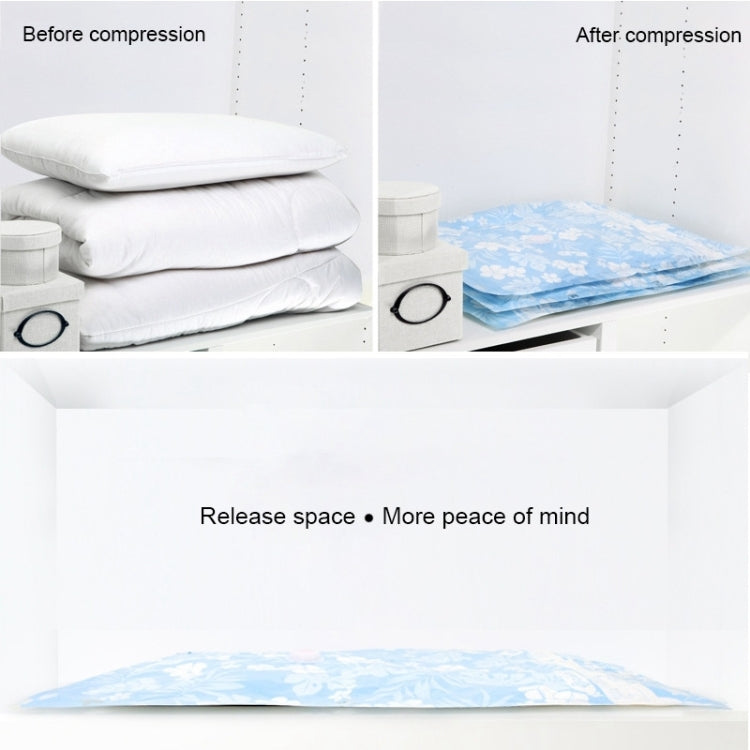 Space Saving Orchids Pattern Vacuum Storage Bag, Thinken Quilts Clothing Vacuum Seal Storage Bag, Size: 100*130 cm, Size: 100*130 cm