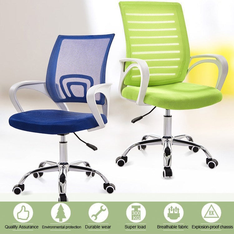 9050 Computer Chair Office Chair Home Back Chair Comfortable White Frame Simple Desk Chair, White Frame(Blue), White Frame(Red), White Frame(Black), White Frame(Orange), White Frame(Green)