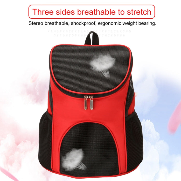 Portable Folding Nylon Breathable Pet Carrier Backpack, Size: 45 x 36 x 31cm, Size: 45 x 36 x 31cm Black, Size: 45 x 36 x 31cm Coffee, Size: 45 x 36 x 31cm Blue, Size: 45 x 36 x 31cm Red
