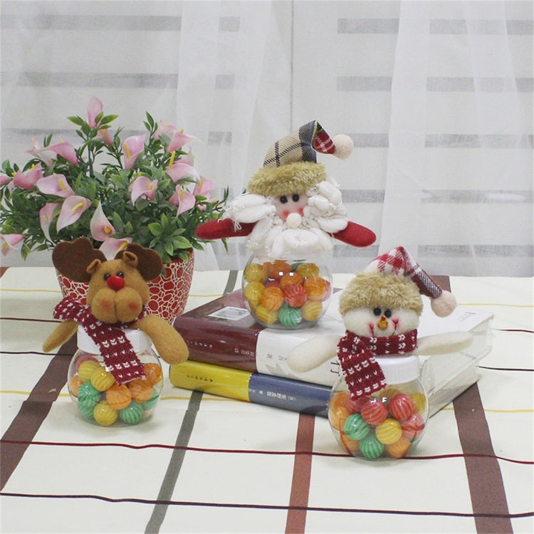 Circle Shape Elk Candy Jar Christmas Decoration, Circle Shape