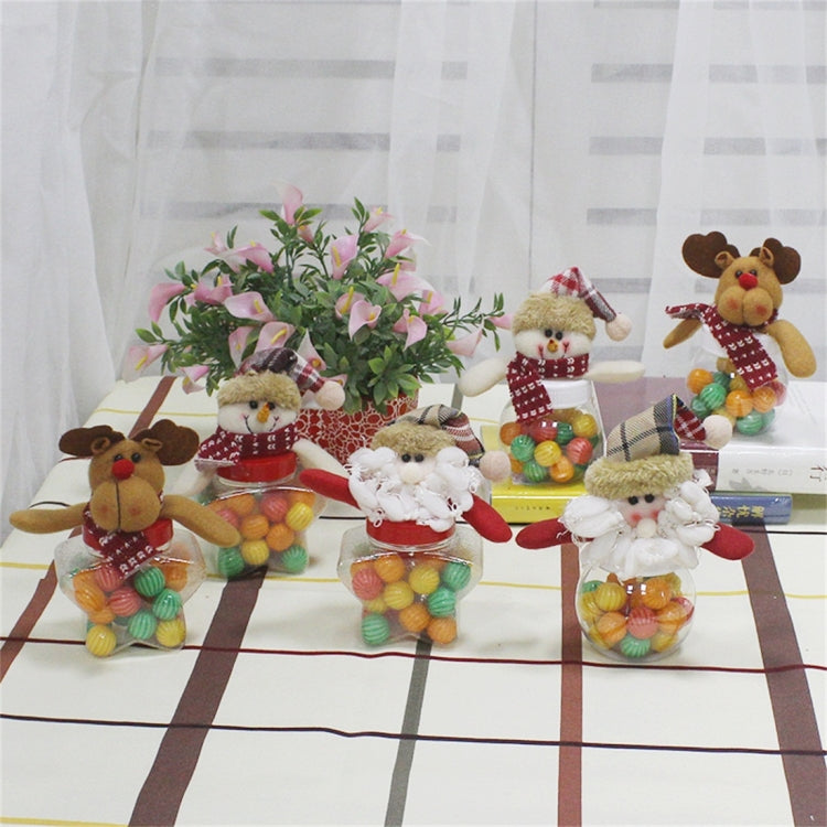 Circle Shape Elk Candy Jar Christmas Decoration, Circle Shape