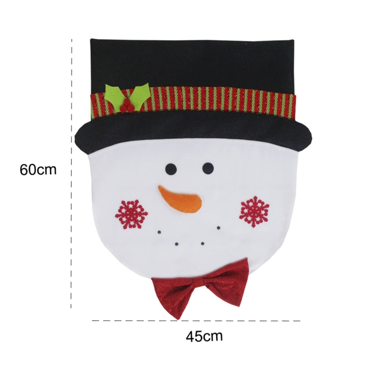 Snowman Pattern Dinner Table Chair Cover Christmas Decoration, Santa Claus Pattern, Snowman Pattern