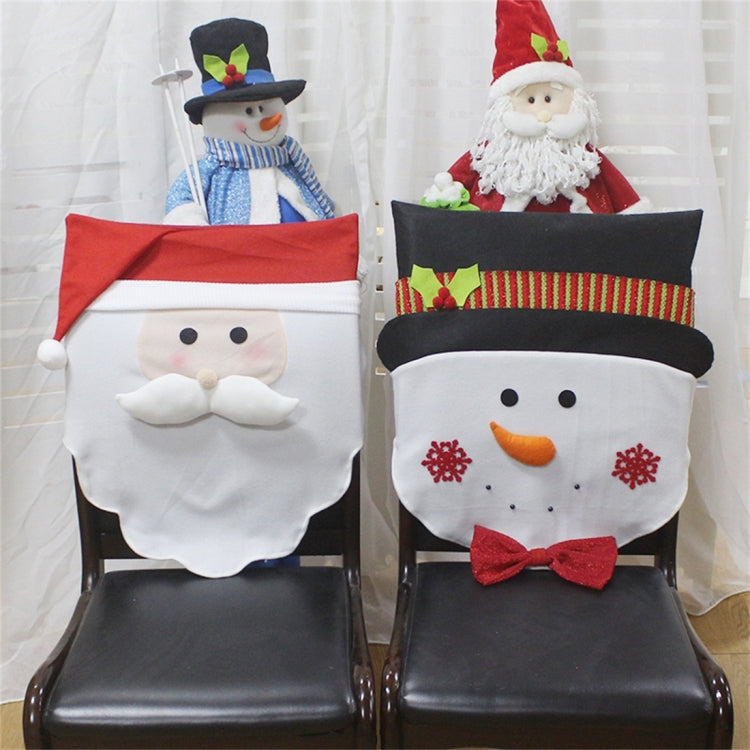 Snowman Pattern Dinner Table Chair Cover Christmas Decoration, Santa Claus Pattern, Snowman Pattern