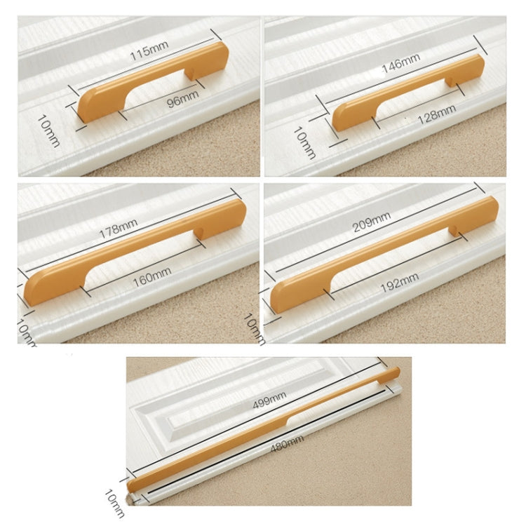 2049-96 Drawer Cabinet Door Aluminum Alloy Handle Straight Door Handle, 2049-96 (White)