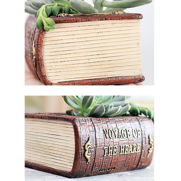 Retro Literature Book Pots Vintage Book Flower Pot Planter for Flower  Cacti Herbs Plant Bed Box Case FlowerPot, Size: 10.5*8*5cm, Size: 10.5*8*5cm