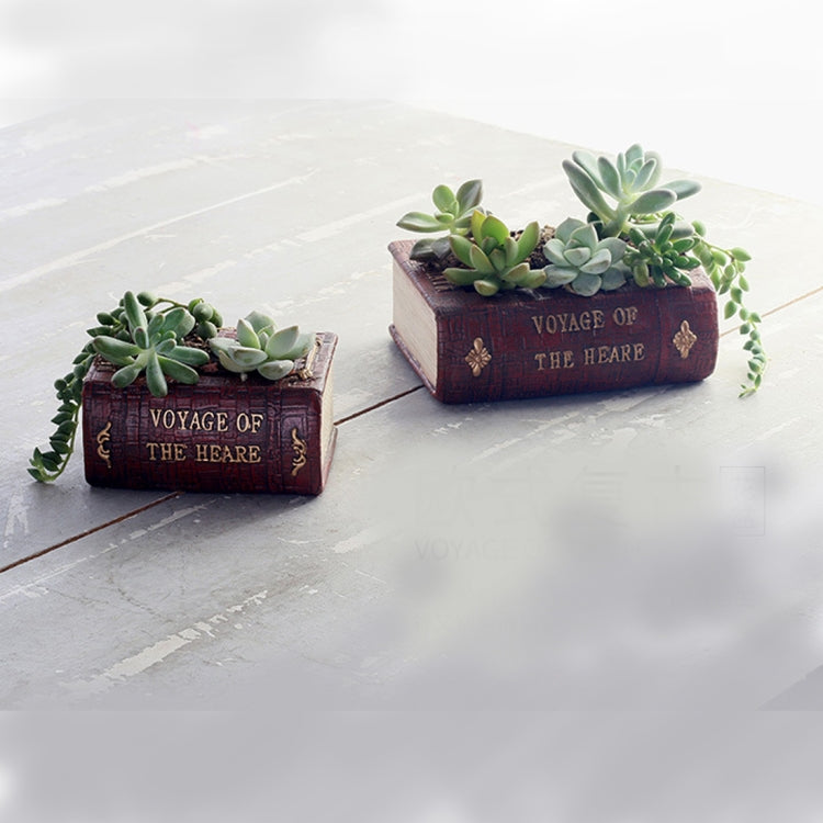 Retro Literature Book Pots Vintage Book Flower Pot Planter for Flower  Cacti Herbs Plant Bed Box Case FlowerPot, Size: 10.5*8*5cm, Size: 10.5*8*5cm