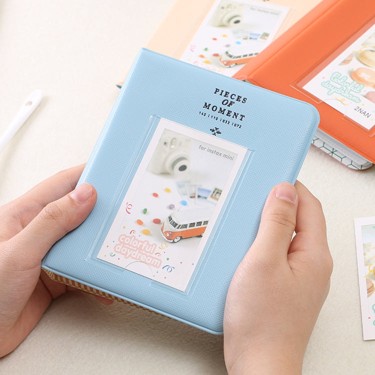 3 inch DIY Film Mulching PU Insert Type Mini Receive Photo Album, Random Color, Film Mulching