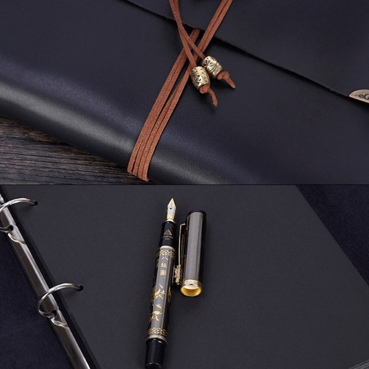 DIY Creativity Loose-leaf Imitation Leather Retro Love Heart Lock Pattern Commemorative Photo Album, Size: M, Size: M