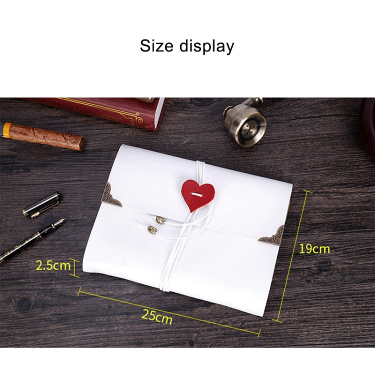DIY Creativity Loose-leaf Imitation Leather Retro Love Heart Lock Pattern Commemorative Photo Album, Size: M, Size: M