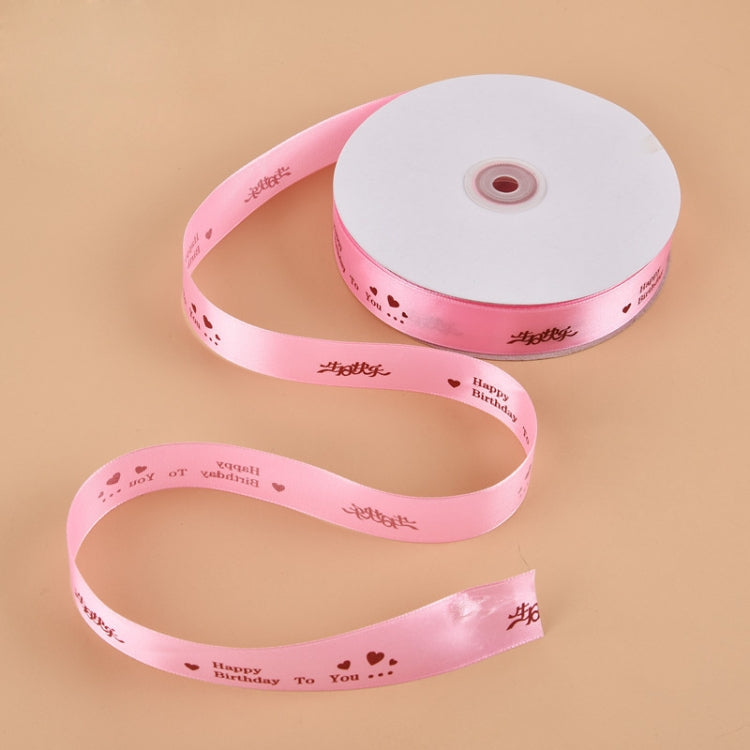 English Letter Colored Printed Ribbons Gift Bouquet Ribbons Bowknot Flowers Packaging Ribands , Size: 90m x 2.5cm, Random Color Delivery, Color Satin Ribbons 3